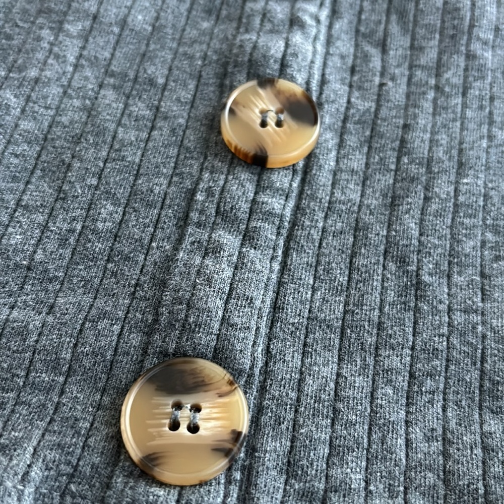 Button Front Rib/knit Tube Top - Picture 4 of 4